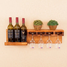 Solid Wood Wine Rack Wall Hanging Dining Room Living Modern Creative Rack