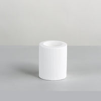 Ribbed Ceramic Candle Holder