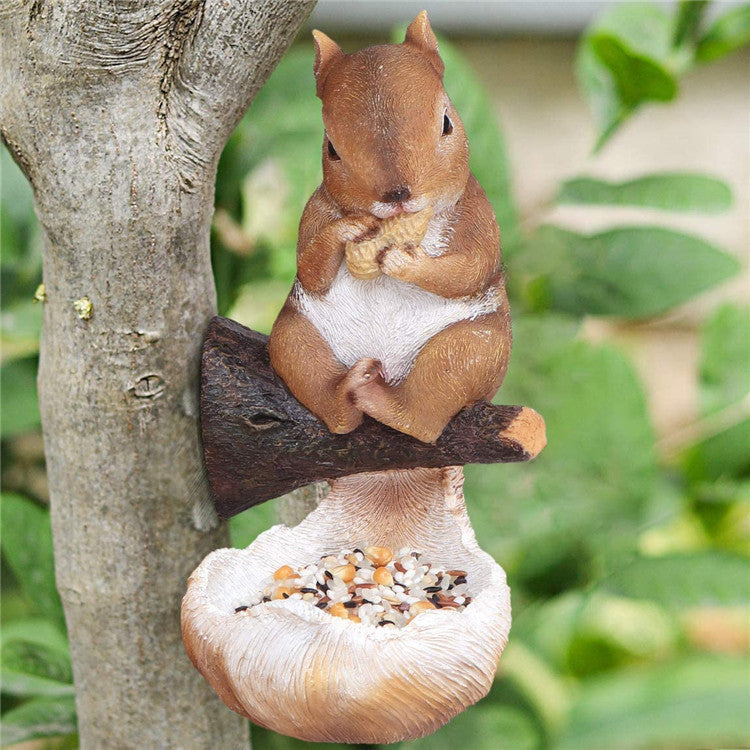 Cute Squirrel Bird Feeder For Garden Decoration - daisys-choice-homeware